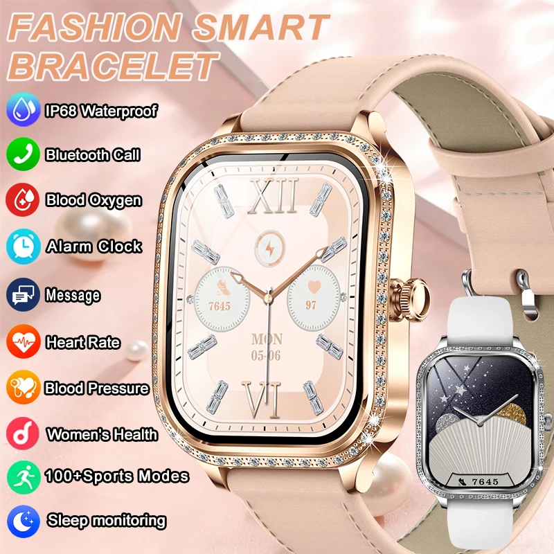 2026 New Fashion Diamond-set Smart Watch Women 1.75inch Curved Screen Heart Rate Fitness Bracelet IP68 Waterproof Smartwatch
2026 New Fashion Diamond-set Smart Watch Women 1.75inch Curved Screen Heart Rate Fitness Bracelet IP68 Waterproof Smartwatch