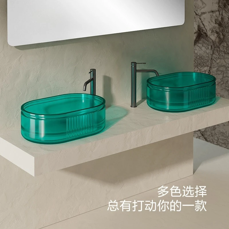 Прозрачная раковина из смолы с вертикальными полосами, монолитная, для домашней ванной комнаты
Прозрачная раковина из смолы с вертикальными полосами, монолитная, для домашней ванной комнаты