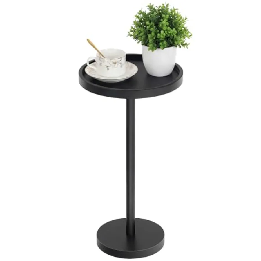Small Round Side Table for Living Room Bedroom Sofa, Bamboo Drink Table in Black with Pedestal Accent, Space-Saving Coffee Mart
Small Round Side Table for Living Room Bedroom Sofa, Bamboo Drink Table in Black with Pedestal Accent, Space-Saving Coffee Mart