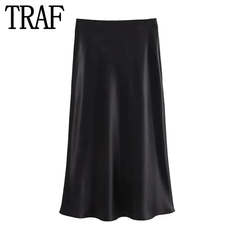 TRAF Black Satin Skirt Woman High Waist Midi Skirt Women Elegant Long Skirts For Women Fashion 2023 Autumn Women's Skirts
TRAF Black Satin Skirt Woman High Waist Midi Skirt Women Elegant Long Skirts For Women Fashion 2023 Autumn Women's Skirts