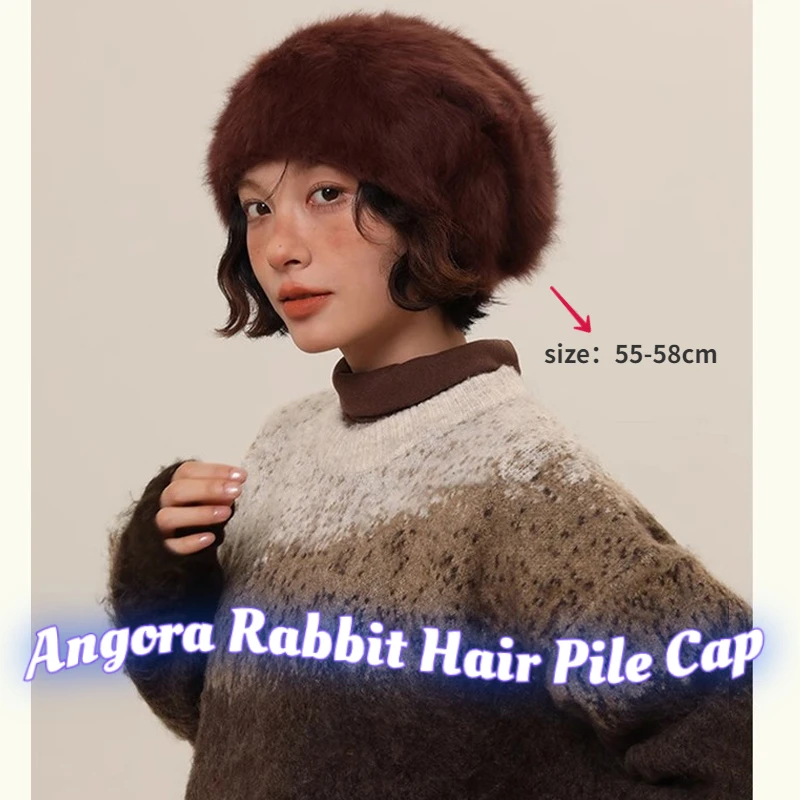 Women Angora Rabbit Hair Pile Cap Winter Warm Cute Fluffy Plush Skullies Beanies 2024 Fashion Female Ear Protection Skull Cap
Women Angora Rabbit Hair Pile Cap Winter Warm Cute Fluffy Plush Skullies Beanies 2024 Fashion Female Ear Protection Skull Cap