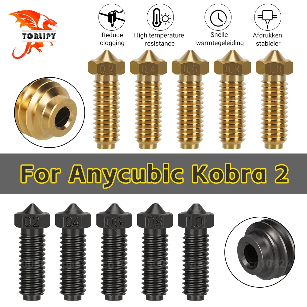 For Anycubic Kobra 2 Nozzle Brass Hardened Steel 3D Printer Nozzles For Anycubic Kobra 2 Combo 0.2 0.4 0.6 0.8 1.0mm Nozzle
For Anycubic Kobra 2 Nozzle Brass Hardened Steel 3D Printer Nozzles For Anycubic Kobra 2 Combo 0.2 0.4 0.6 0.8 1.0mm Nozzle