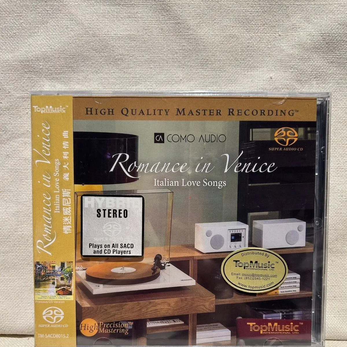 TopMusic Romance in Venice SACD Italian Love Songs Hybrid Stereo High Fidelity Audiophile Album Remastered Plays on CD
TopMusic Romance in Venice SACD Italian Love Songs Hybrid Stereo High Fidelity Audiophile Album Remastered Plays on CD