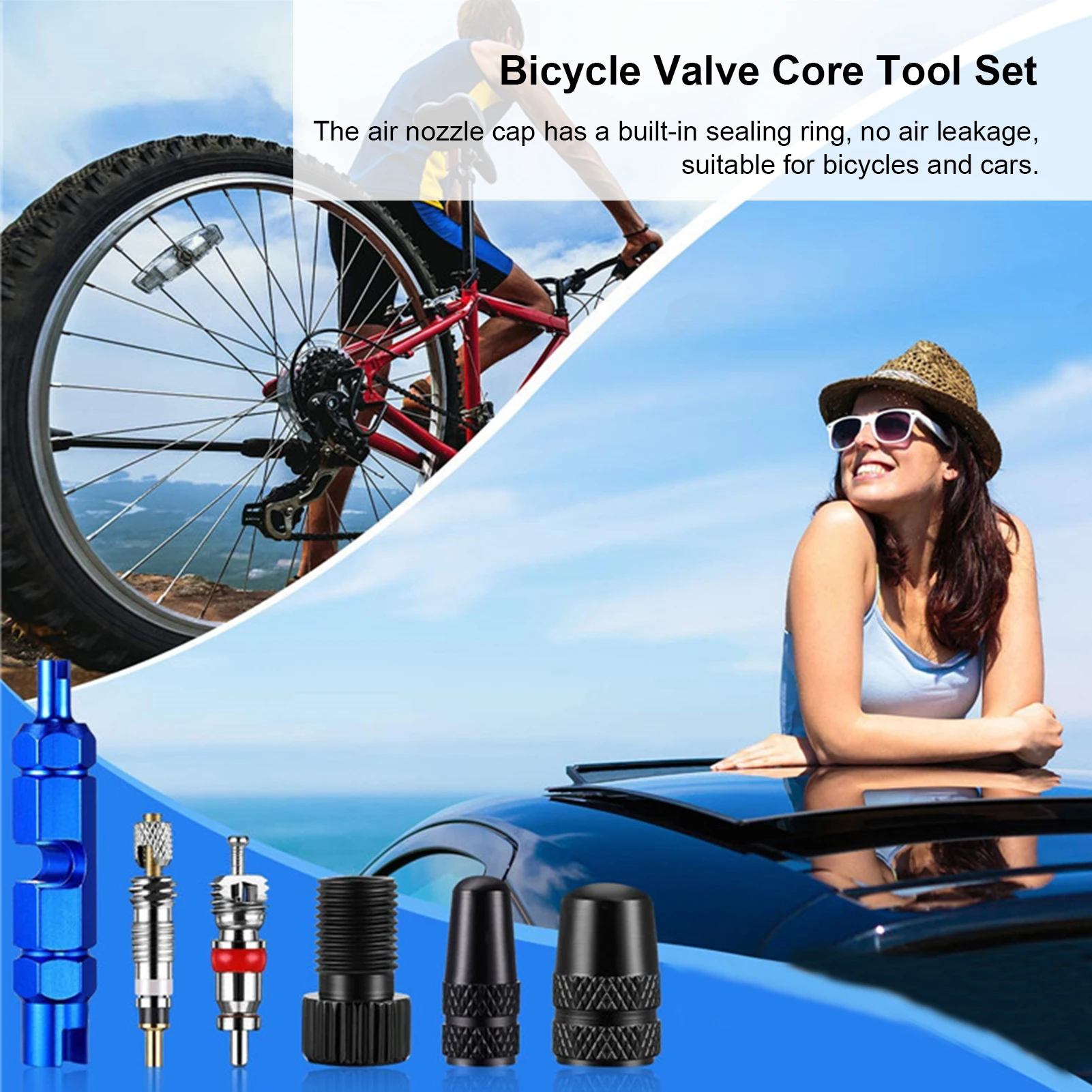 Aluminum Bike Valve Core Set, Valve Core Adapter Set - 26pcs Aluminum Kit for Bikes and Cars with Sealing Rings
Aluminum Bike Valve Core Set, Valve Core Adapter Set - 26pcs Aluminum Kit for Bikes and Cars with Sealing Rings