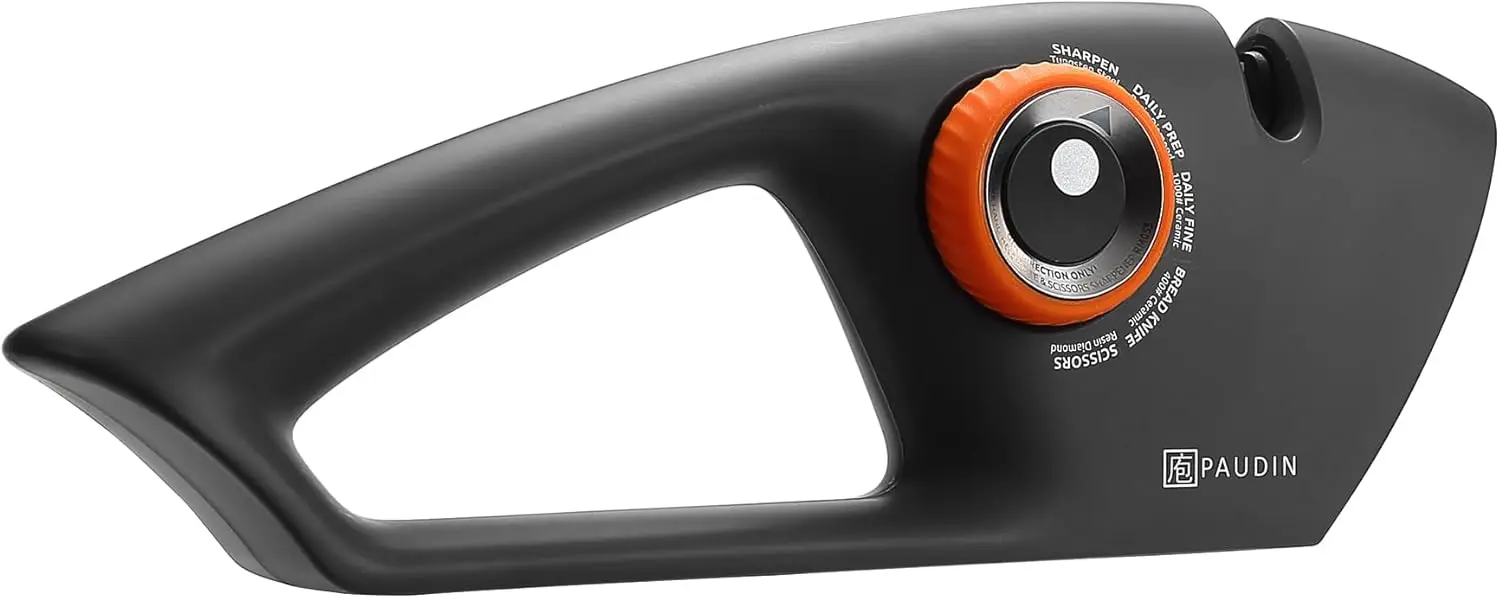 5-Stage Knife Sharpener for Kitchen Knives, Pocket, Serrated Blades & Scissors, Honing and Polishing Tool, Black
5-Stage Knife Sharpener for Kitchen Knives, Pocket, Serrated Blades & Scissors, Honing and Polishing Tool, Black