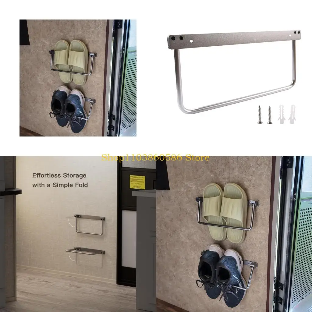 242A Foldable Aluminum Shoe Storage Rack for Campers Trailers Hanging Shoe Organizers for Various Shoes
242A Foldable Aluminum Shoe Storage Rack for Campers Trailers Hanging Shoe Organizers for Various Shoes
