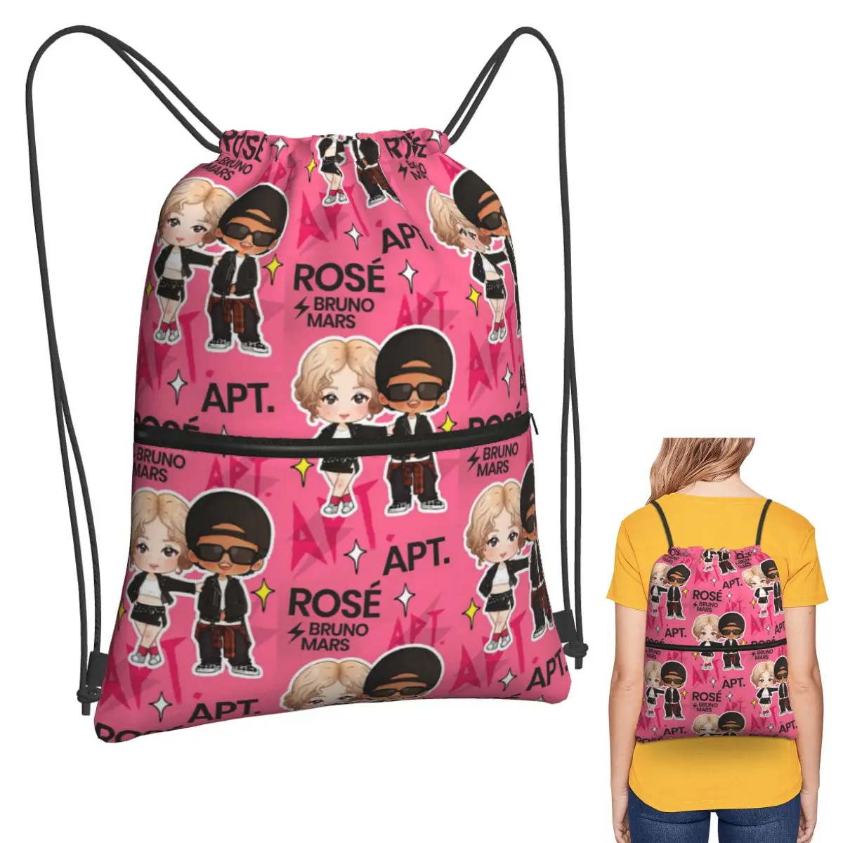 APT ROSE Bruno Mars Backpacks Multi-function Drawstring Bundle Pocket Sports Bag Book Bags for Man Woman Students
APT ROSE Bruno Mars Backpacks Multi-function Drawstring Bundle Pocket Sports Bag Book Bags for Man Woman Students