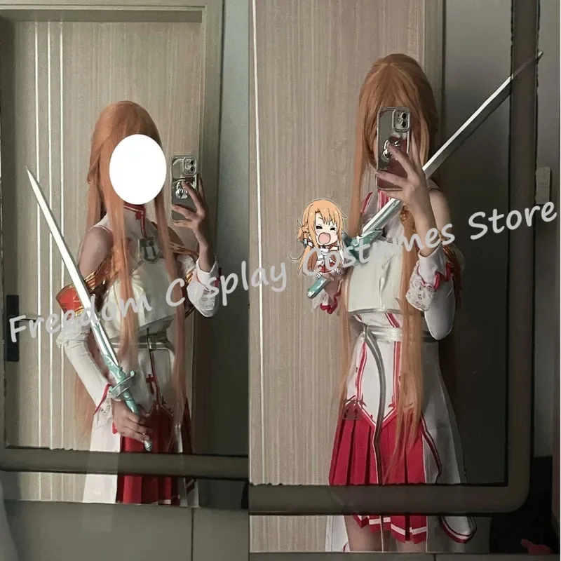 aa69Anime Sword Art Online Yuuki Asuna Cosplay Costume Wig Necklace Women Uniform Dress SAO White Red Battle Suit Halloween Cost
aa69Anime Sword Art Online Yuuki Asuna Cosplay Costume Wig Necklace Women Uniform Dress SAO White Red Battle Suit Halloween Cost