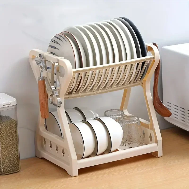 1pc Dish Drainer Drying Rack Kitchen Storage Double Layer Dish Drainer Shelf Knife Fork Container Holder Cutting Board Stand
1pc Dish Drainer Drying Rack Kitchen Storage Double Layer Dish Drainer Shelf Knife Fork Container Holder Cutting Board Stand