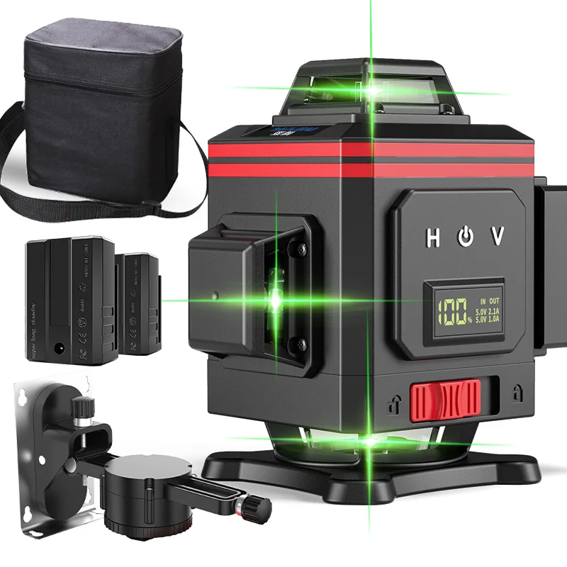YAGU 3/4D 12/16 line infrared laser level Green line level Automatic leveling 360° vertical cross green light laser level
YAGU 3/4D 12/16 line infrared laser level Green line level Automatic leveling 360° vertical cross green light laser level