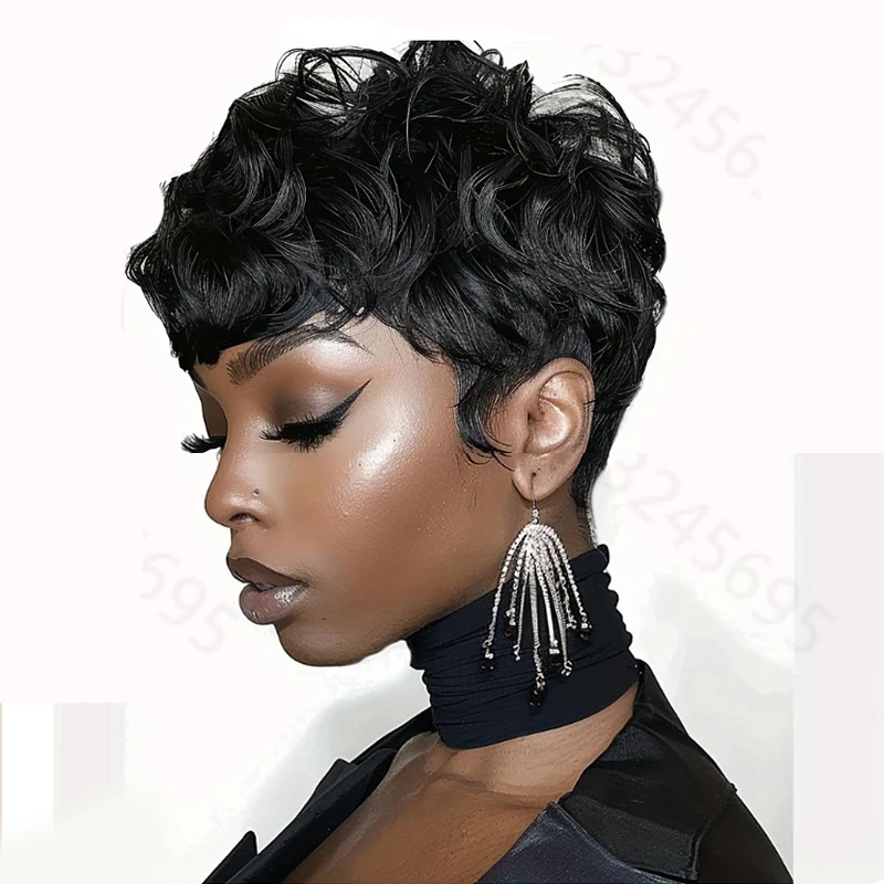 European and American style women's fashion wig with fluffy side bangs, short curly synthetic hair, full head cover
European and American style women's fashion wig with fluffy side bangs, short curly synthetic hair, full head cover