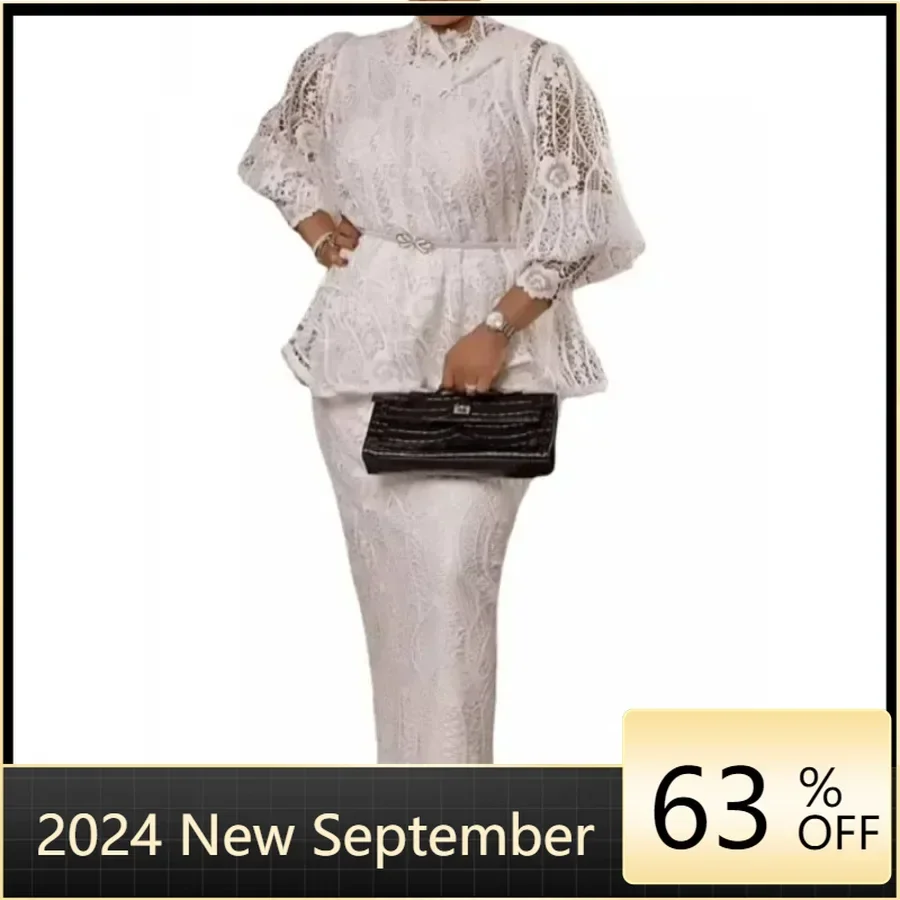 Customized 2 Piece Sets African Dresses For Women Bodycon Lace Sexy Maxi Dress Elegant Wedding Gowns Ankara Long Dress 2024 New
Customized 2 Piece Sets African Dresses For Women Bodycon Lace Sexy Maxi Dress Elegant Wedding Gowns Ankara Long Dress 2024 New