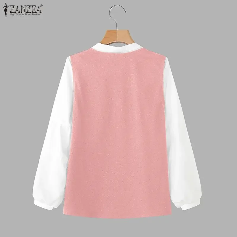 ZANZEA Stylish Blouse Women Autumn Spring Long Sleeve Patchwork Fashion Shirts Casual Print Tops Tunic Loose Elegant Blusas 2026
ZANZEA Stylish Blouse Women Autumn Spring Long Sleeve Patchwork Fashion Shirts Casual Print Tops Tunic Loose Elegant Blusas 2026