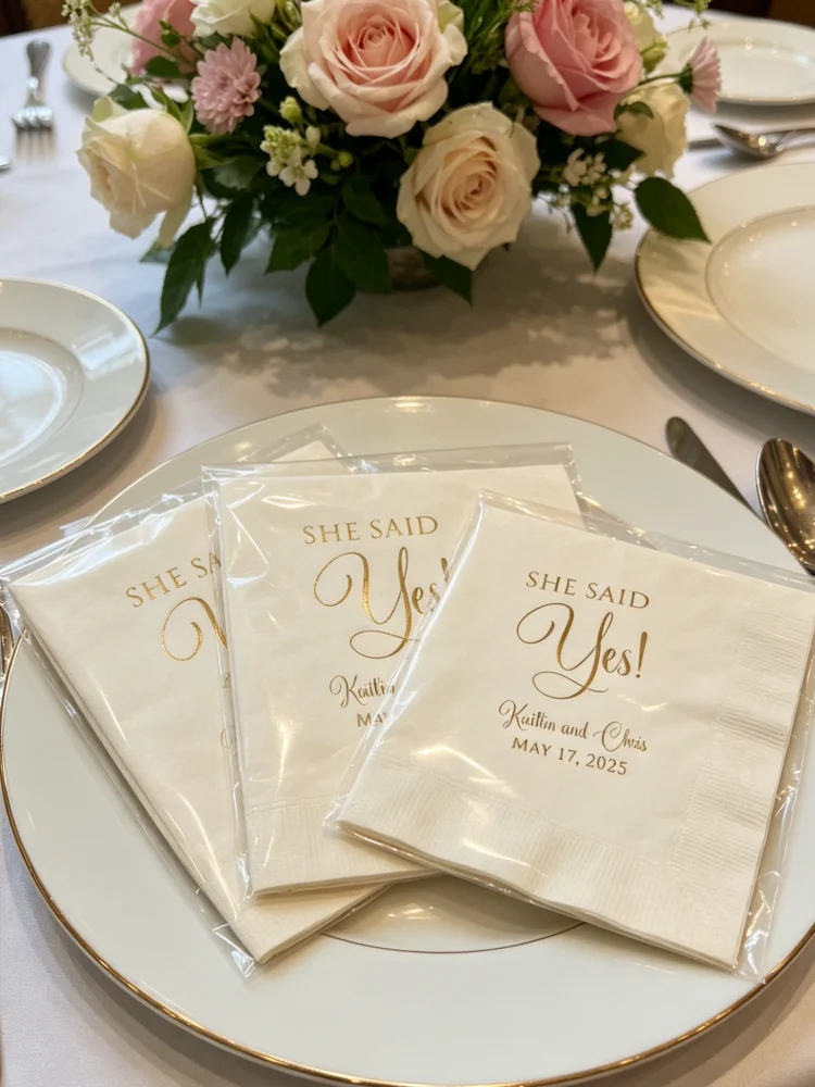 Custom Monogram Personalized Paper Napkins, Multi Sizes Beverage Luncheon Dinner Wedding Napkins, Custom Printed We're Engaged
Custom Monogram Personalized Paper Napkins, Multi Sizes Beverage Luncheon Dinner Wedding Napkins, Custom Printed We're Engaged