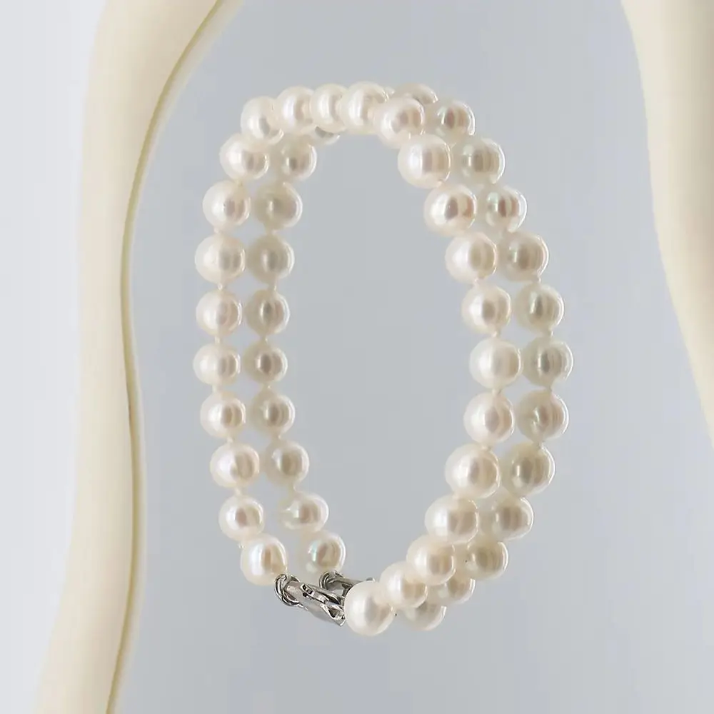 Irregular Round Natural Freshwater Pearl Bracelet White Baroque Pearl Straight Hole Beaded Jewelry Birthday Party Gifts 7-8mm
Irregular Round Natural Freshwater Pearl Bracelet White Baroque Pearl Straight Hole Beaded Jewelry Birthday Party Gifts 7-8mm