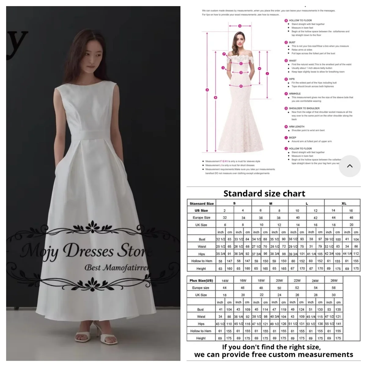 Mojy 2026 Korea A-Line Ankle Length Boat Neck Bride Dresses with Pocket Satin Corset Wedding Dresses 웨딩드레스 Ivory Customized
Mojy 2026 Korea A-Line Ankle Length Boat Neck Bride Dresses with Pocket Satin Corset Wedding Dresses 웨딩드레스 Ivory Customized