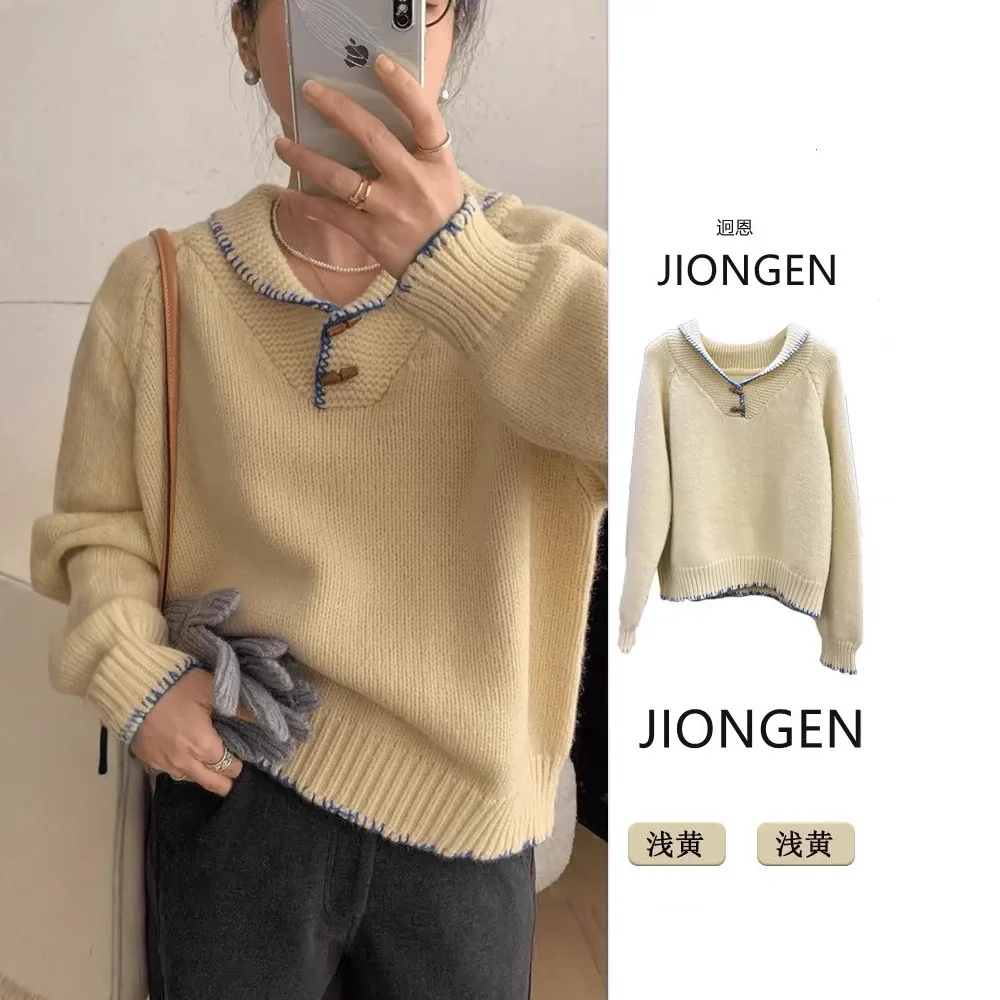 Корейский стиль, осенне-зимний новый модный женский повседневный модный свободный вязаный свитер с капюшоном на пуговицах, пуловеры, женская одежда, топы
Корейский стиль, осенне-зимний новый модный женский повседневный модный свободный вязаный свитер с капюшоном на пуговицах, пуловеры, женская одежда, топы