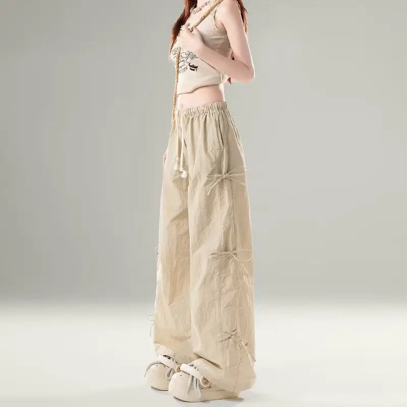 Retro American Work Pants Women's High Waist Wide Leg Drapey Slimming Knot Casual Loose Long Trousers
Retro American Work Pants Women's High Waist Wide Leg Drapey Slimming Knot Casual Loose Long Trousers
