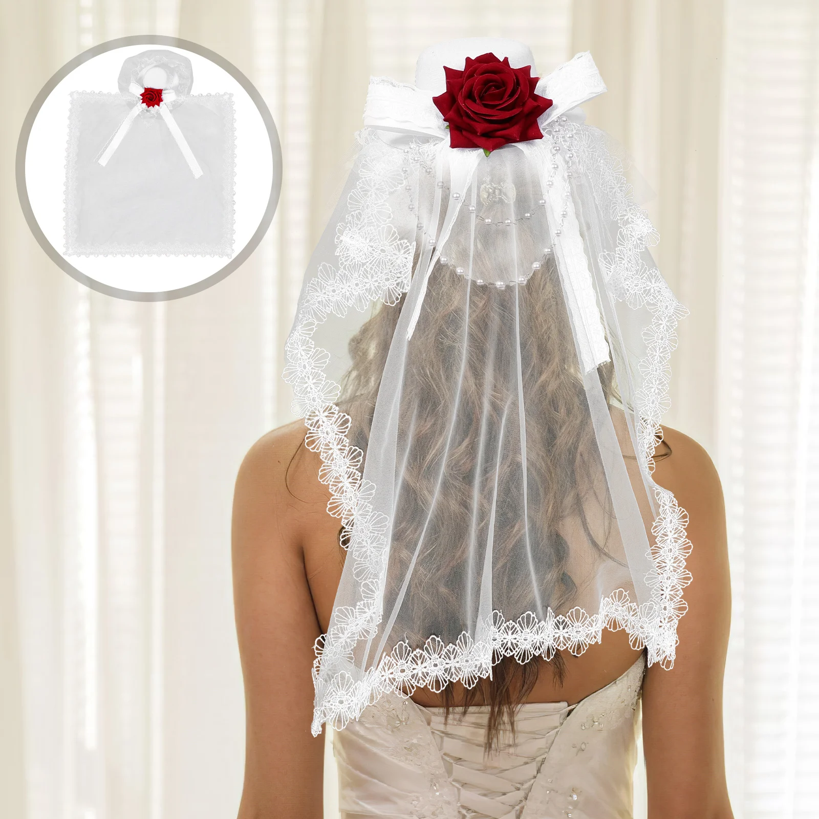 Rose Veil Hat Vintage Bridal Hairpin Headwear Lace Fabric Tea Party Wedding Photoshoot Comfortable Material Exquisite
Rose Veil Hat Vintage Bridal Hairpin Headwear Lace Fabric Tea Party Wedding Photoshoot Comfortable Material Exquisite