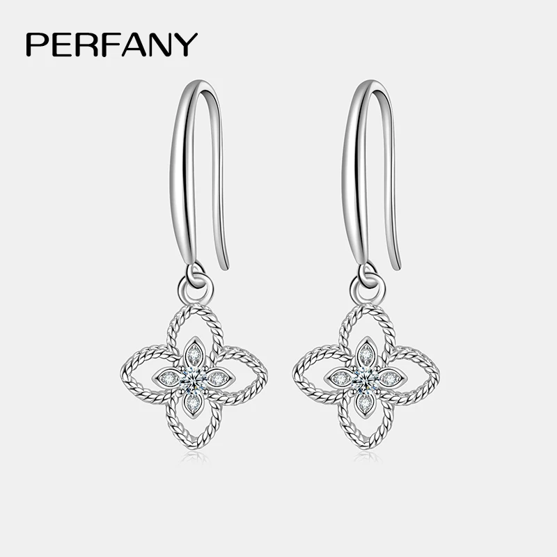 PERFANY 0,08 карата муассанит клевер серьги женские S925 чистое серебро лабораторное культивирование бриллиантов модные свадебные украшения
PERFANY 0,08 карата муассанит клевер серьги женские S925 чистое серебро лабораторное культивирование бриллиантов модные свадебные украшения 