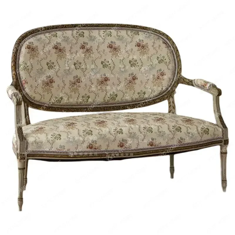 solid wood carving flower retro double sofa fabric leisure chair sofa
solid wood carving flower retro double sofa fabric leisure chair sofa