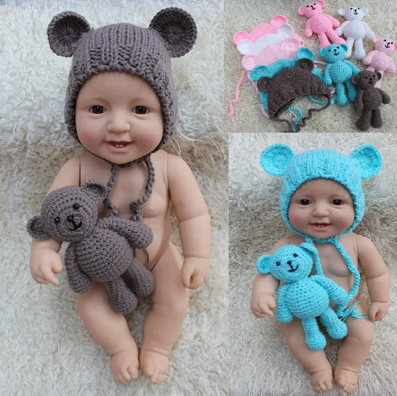 Hat and Bear Photography Prop Set Gift Soft Clothing Cute Newborn Accessories Toy Knitted Doll Baby Photography Yarn Toy Gift
Hat and Bear Photography Prop Set Gift Soft Clothing Cute Newborn Accessories Toy Knitted Doll Baby Photography Yarn Toy Gift