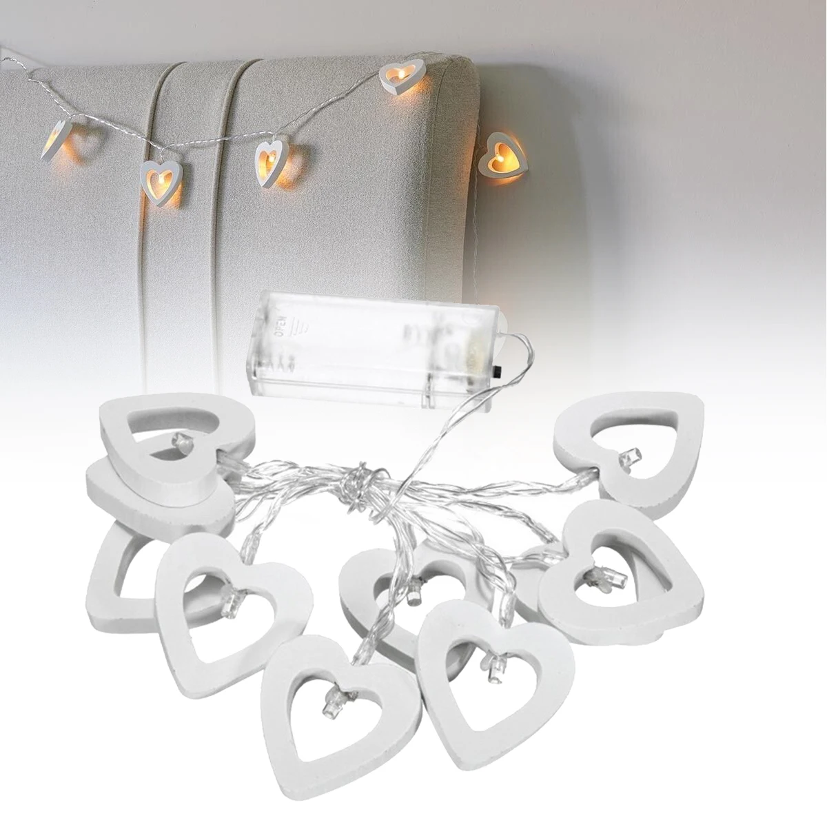 1.5m 10 Wooden Heart Shaped String Lights LED Battery USB Valentine's Day Christmas Decoration Small Colored Lights Decoration
1.5m 10 Wooden Heart Shaped String Lights LED Battery USB Valentine's Day Christmas Decoration Small Colored Lights Decoration