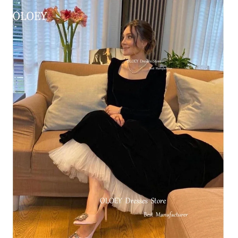 Giyu Classic Black Velvet A Line Formal Evening Dresses Arabic Women Prom Dress Long Sleeves Square Neck Occasion Party
Giyu Classic Black Velvet A Line Formal Evening Dresses Arabic Women Prom Dress Long Sleeves Square Neck Occasion Party
