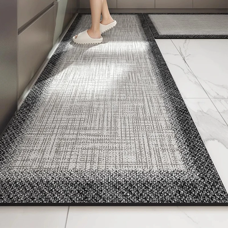 Kitchen Floor Mat Waterproof Oil-proof Carpet Pvc Leather Non-slip Foot Mats Long Rug Grey Minimalism Style Home Decoration Rugs
Kitchen Floor Mat Waterproof Oil-proof Carpet Pvc Leather Non-slip Foot Mats Long Rug Grey Minimalism Style Home Decoration Rugs