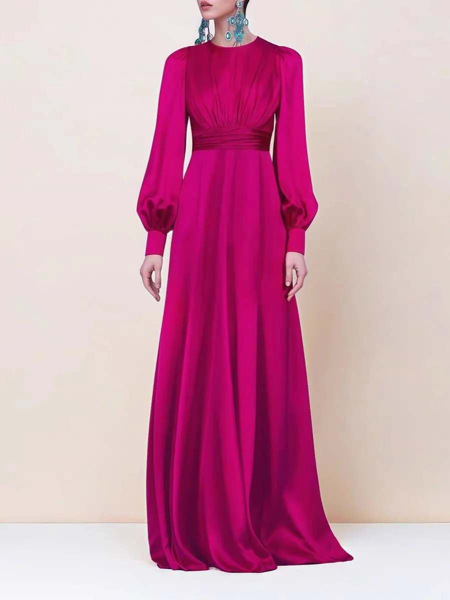 Ele Long Sve Satin Evening Gown for Birthday Par Performance Slim Fit Wedding Anniversary Celebration Dr
Ele Long Sve Satin Evening Gown for Birthday Par Performance Slim Fit Wedding Anniversary Celebration Dr