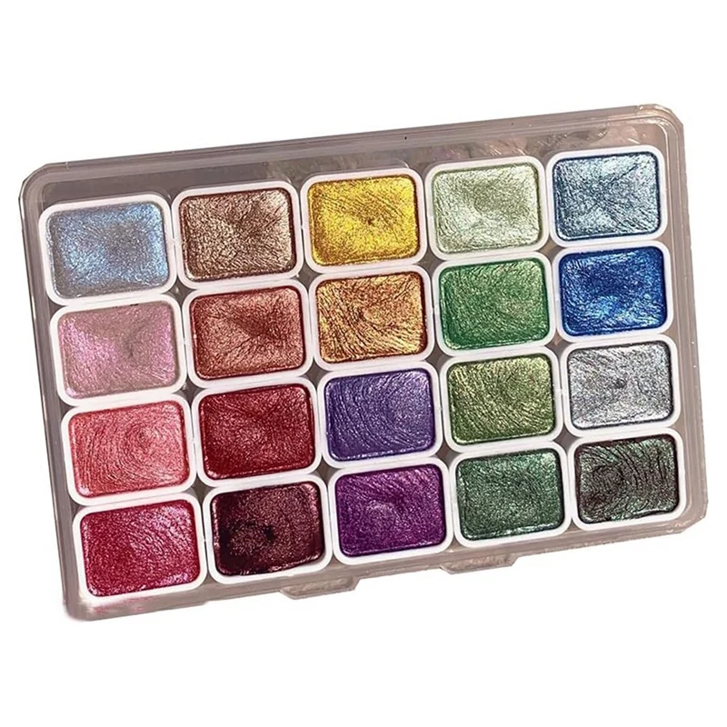 20 Colors Watercolor Painting Set Accessories Metallic Watercolor Paint Set, Glitter Watercolour Solid Paint Box
20 Colors Watercolor Painting Set Accessories Metallic Watercolor Paint Set, Glitter Watercolour Solid Paint Box