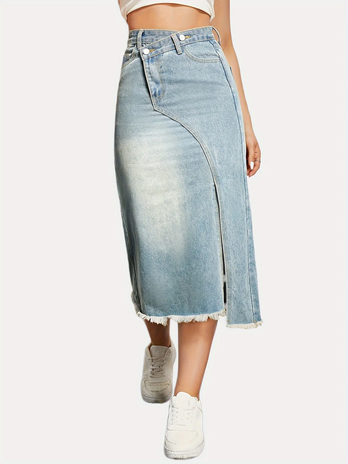 New Fashion Women Denim Skirt Vintage High Waist Skirt Summer Slit Midi Skirt For Casual Daily S-XL
New Fashion Women Denim Skirt Vintage High Waist Skirt Summer Slit Midi Skirt For Casual Daily S-XL