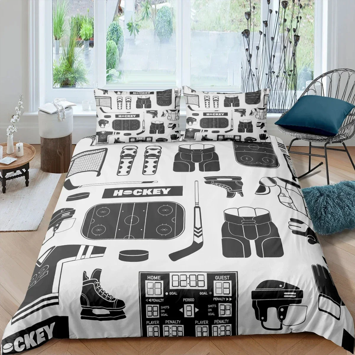 Home Living Luxury 3D Ice Hockey Equipment Bedding Set Duvet Cover Pillowcase Boys Bedding Set Queen and King EU/US/AU/UK Size
Home Living Luxury 3D Ice Hockey Equipment Bedding Set Duvet Cover Pillowcase Boys Bedding Set Queen and King EU/US/AU/UK Size