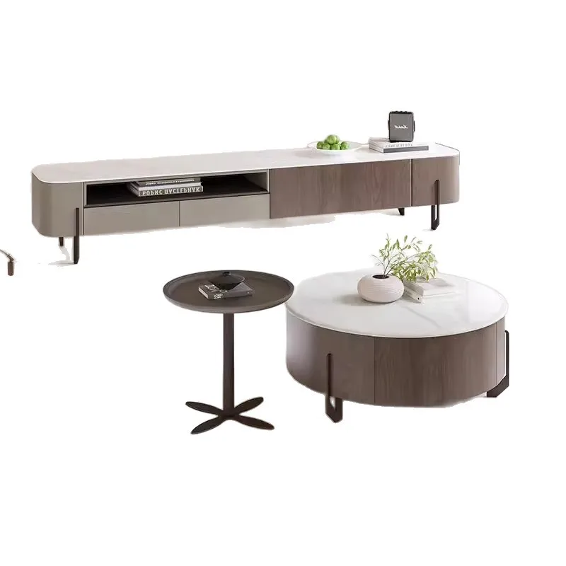 Medieval walnut round coffee table TV cabinet living room household small apartment simple size combination coffee table table
Medieval walnut round coffee table TV cabinet living room household small apartment simple size combination coffee table table