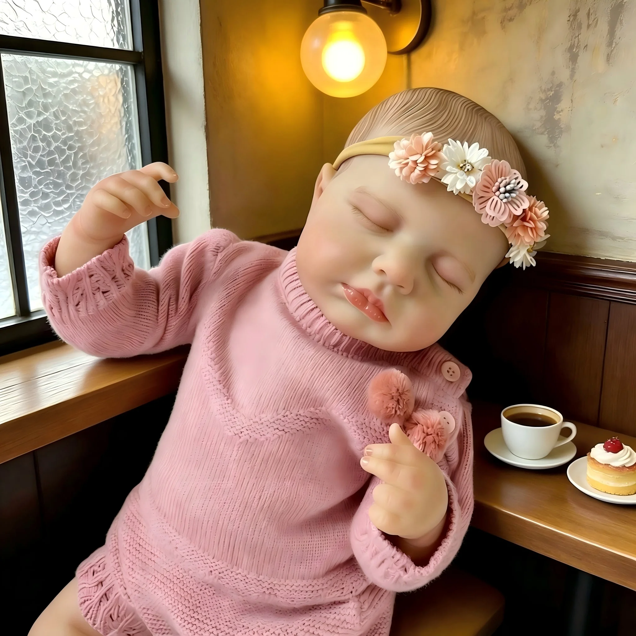 BZDOLL 48cm 19inch Asleep Reborn Doll, Cloth Body & Vinyl, 3D Skin with Veins, Newborn Toy for Kids Christmas Gift
BZDOLL 48cm 19inch Asleep Reborn Doll, Cloth Body & Vinyl, 3D Skin with Veins, Newborn Toy for Kids Christmas Gift