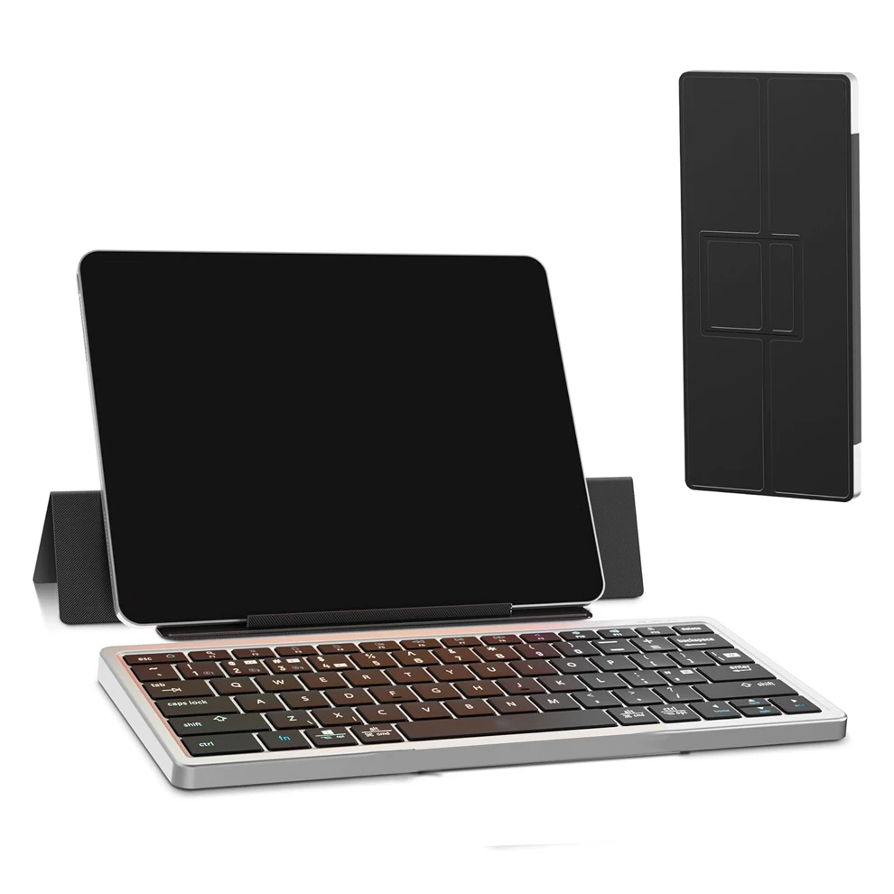 BOW Wireless Bluetooth Travel Keyboard,Foldable Cover Stand, Rechargeable Keyboard Compatible for iPadOS, iOS,Windows
BOW Wireless Bluetooth Travel Keyboard,Foldable Cover Stand, Rechargeable Keyboard Compatible for iPadOS, iOS,Windows