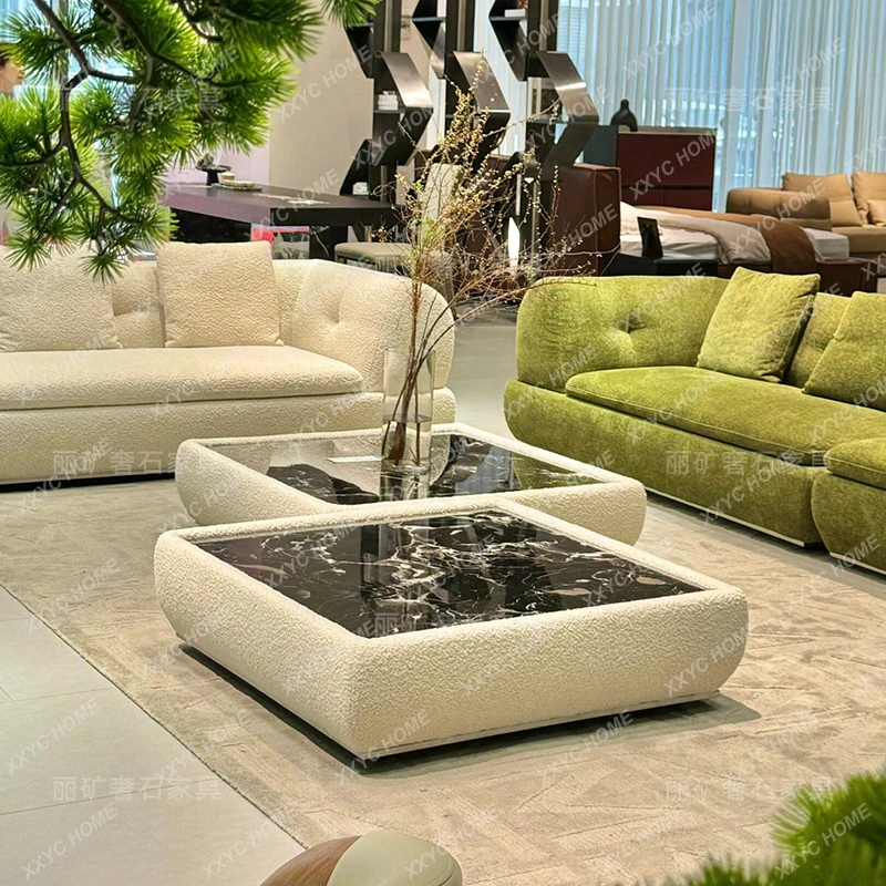 Black rose luxury stone coffee table, lamb wool features simple and fashionable
Black rose luxury stone coffee table, lamb wool features simple and fashionable