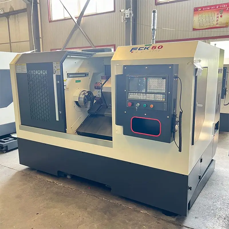 45 Degree Oblique Lathe Spindle CNC Inclined Lathe FCK40/FCK50 System Precision Machining CNC Inclined Bed Lathe
45 Degree Oblique Lathe Spindle CNC Inclined Lathe FCK40/FCK50 System Precision Machining CNC Inclined Bed Lathe