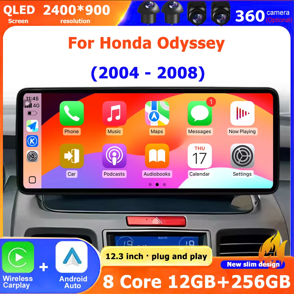 360 Camer Car Radio Multimedia Video Player GPS Navigation Stereo For Honda Odyssey 2004-2008 Android 16 Auto CarPlay 12.3 Inch
360 Camer Car Radio Multimedia Video Player GPS Navigation Stereo For Honda Odyssey 2004-2008 Android 16 Auto CarPlay 12.3 Inch
