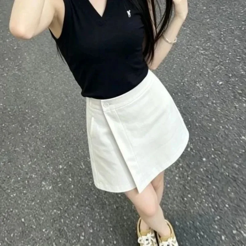 Women's High Waist Irregular Wrap Skort
Women's High Waist Irregular Wrap Skort