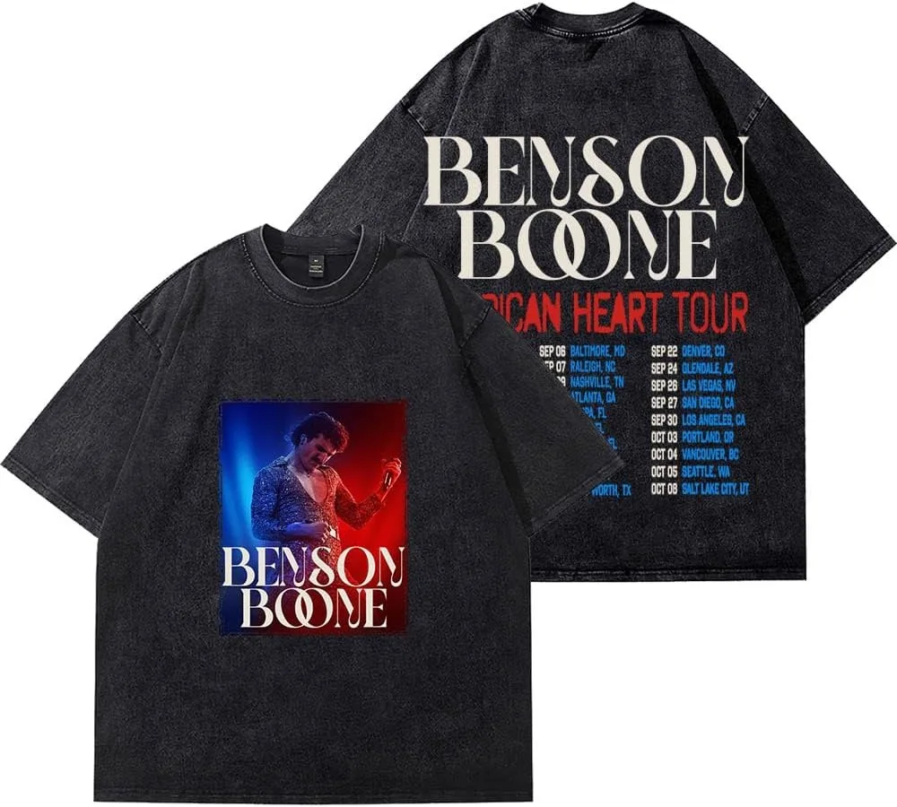 Футболки Benson Boone Merch, летняя модная повседневная футболка унисекс с короткими рукавами, хлопковые футболки в стиле хип-хоп, уличная футболка, топ y2k
Футболки Benson Boone Merch, летняя модная повседневная футболка унисекс с короткими рукавами, хлопковые футболки в стиле хип-хоп, уличная футболка, топ y2k