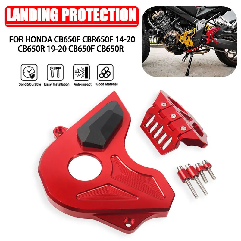 For HONDA CB650F CBR650F 14-20 CB650R 19-20 CB 650F 650R Motorcycle CNC Front Sprocket Cover Chain Guard Crash Protector Slider
For HONDA CB650F CBR650F 14-20 CB650R 19-20 CB 650F 650R Motorcycle CNC Front Sprocket Cover Chain Guard Crash Protector Slider