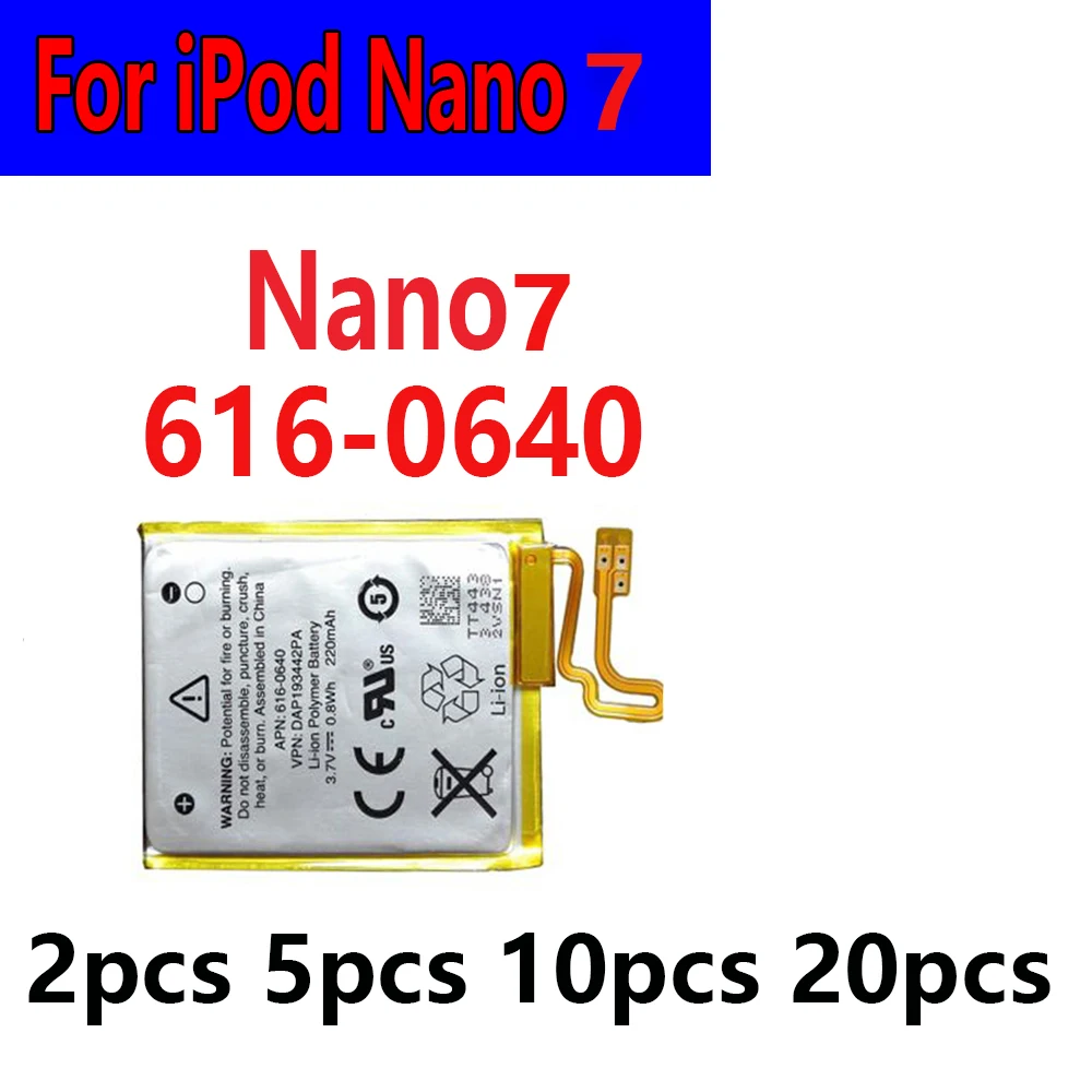 2 шт. 5 шт. 10 шт. 20 шт. 220 мАч встроенный аккумулятор для iPod Nano7 7G 7-го поколения MP3 литий-полимерный
2 шт. 5 шт. 10 шт. 20 шт. 220 мАч встроенный аккумулятор для iPod Nano7 7G 7-го поколения MP3 литий-полимерный