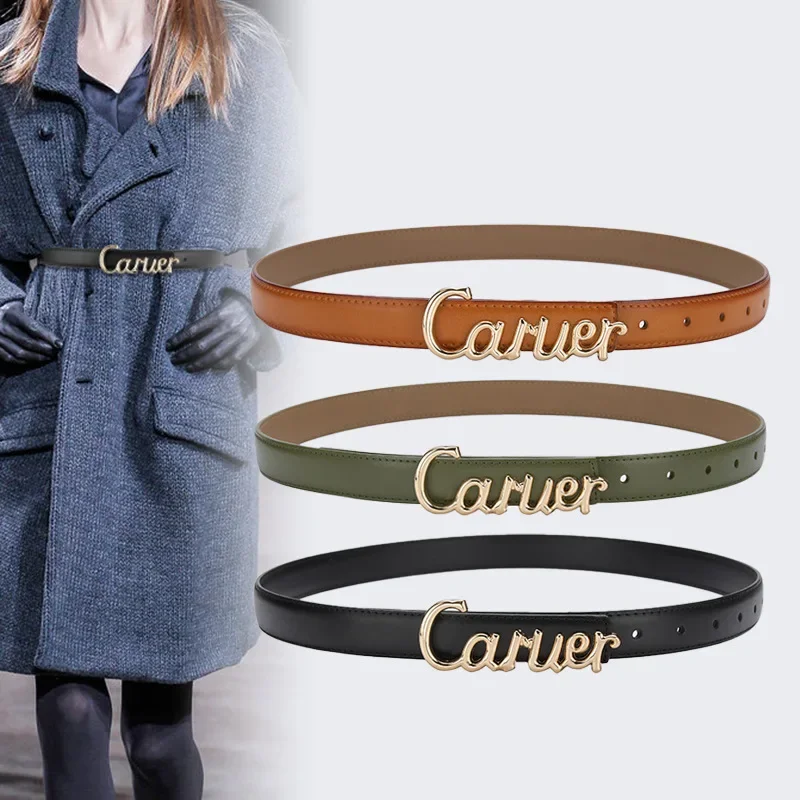 Luxury Genuine Leather Female Belt Fashion Personality Women Belts Designer Metal Belt Buckle Female Dress Jeans Waistband New
Luxury Genuine Leather Female Belt Fashion Personality Women Belts Designer Metal Belt Buckle Female Dress Jeans Waistband New