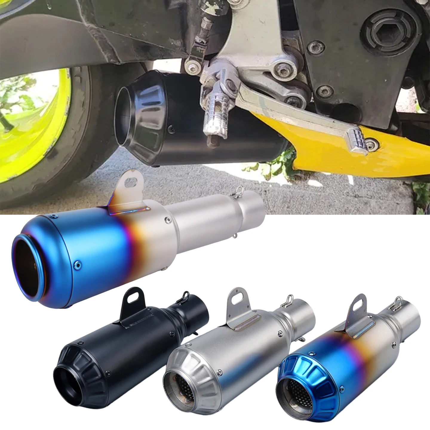 51mm universal motorcycle exhaust pipe, suitable for Kawasaki Ninja 250 300 400 EX400 EX300
51mm universal motorcycle exhaust pipe, suitable for Kawasaki Ninja 250 300 400 EX400 EX300