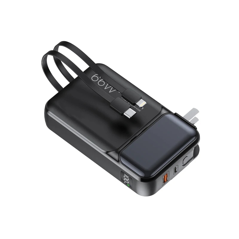 *Self-contained plug, power bank 20000mAh with cable, large capacity 66W fast charging power bank
*Self-contained plug, power bank 20000mAh with cable, large capacity 66W fast charging power bank