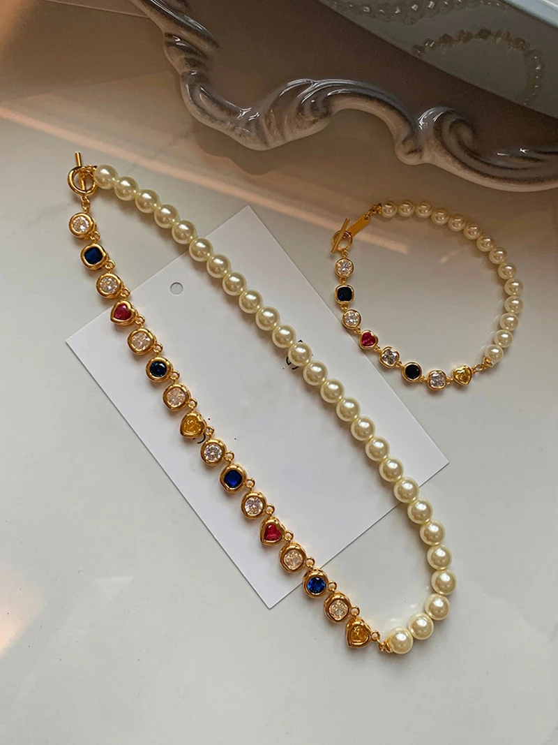Brass With 18K Gold Half Color Beads Half Faux Pearl Necklace Women Jewelry Punk Designer Runway Rare Gown Boho Japan Korean
Brass With 18K Gold Half Color Beads Half Faux Pearl Necklace Women Jewelry Punk Designer Runway Rare Gown Boho Japan Korean