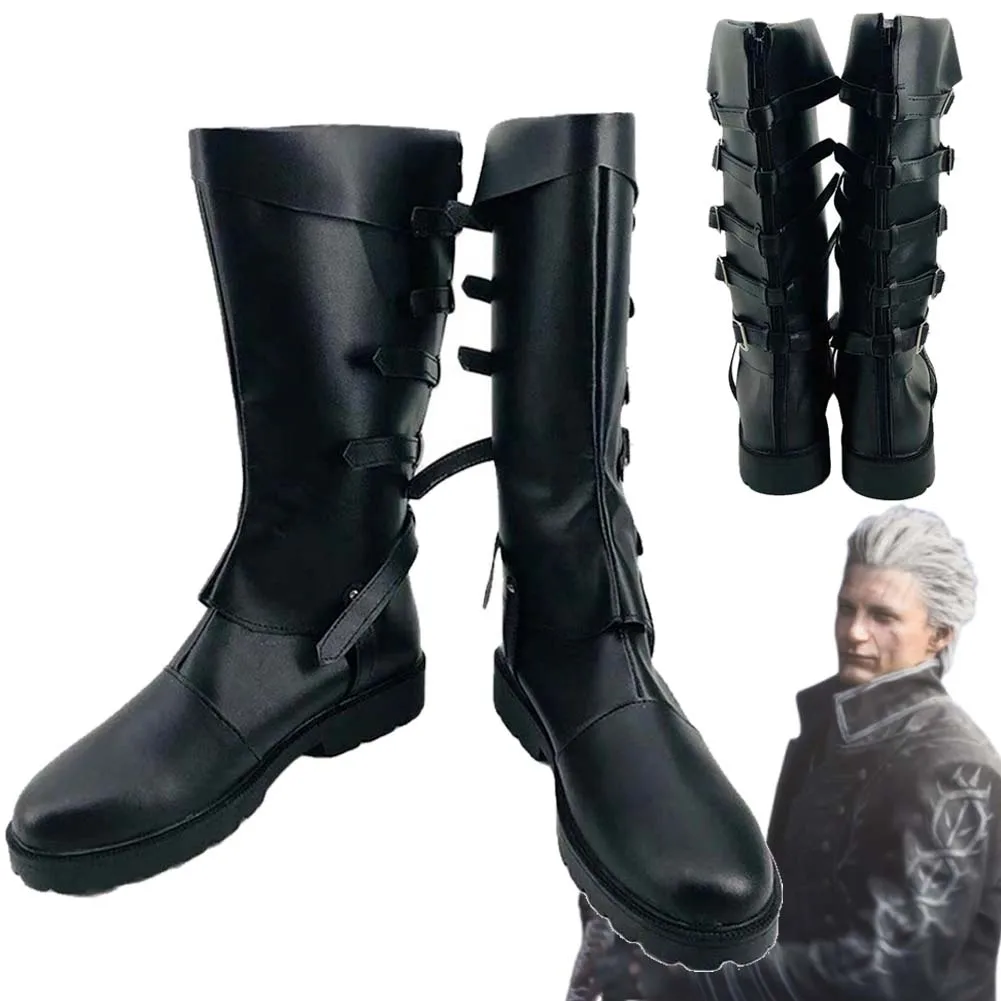 Маскировочная обувь Vergil, черные сапоги, аниме-игра DMC 5, аксессуары для костюмов для взрослых и мужчин, нарядное платье для ролевых игр, реквизит для вечеринки
Маскировочная обувь Vergil, черные сапоги, аниме-игра DMC 5, аксессуары для костюмов для взрослых и мужчин, нарядное платье для ролевых игр, реквизит для вечеринки