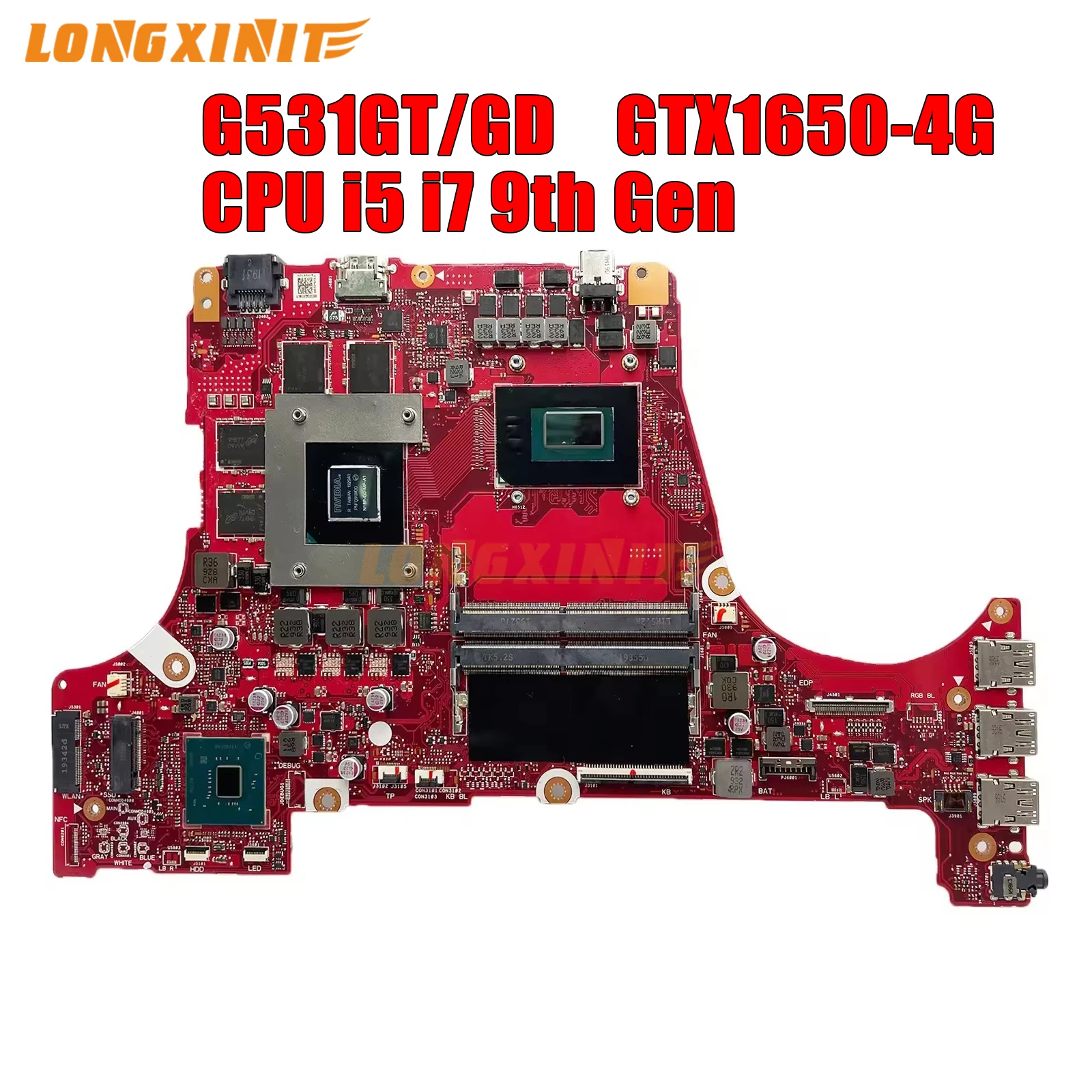 Материнская плата G531GT GD для ноутбука ASUS ROG G531GT G531G G731GT материнская плата для ноутбука W/I5-9300H I7-9750H CPU GTX1650-4G
Материнская плата G531GT GD для ноутбука ASUS ROG G531GT G531G G731GT материнская плата для ноутбука W/I5-9300H I7-9750H CPU GTX1650-4G