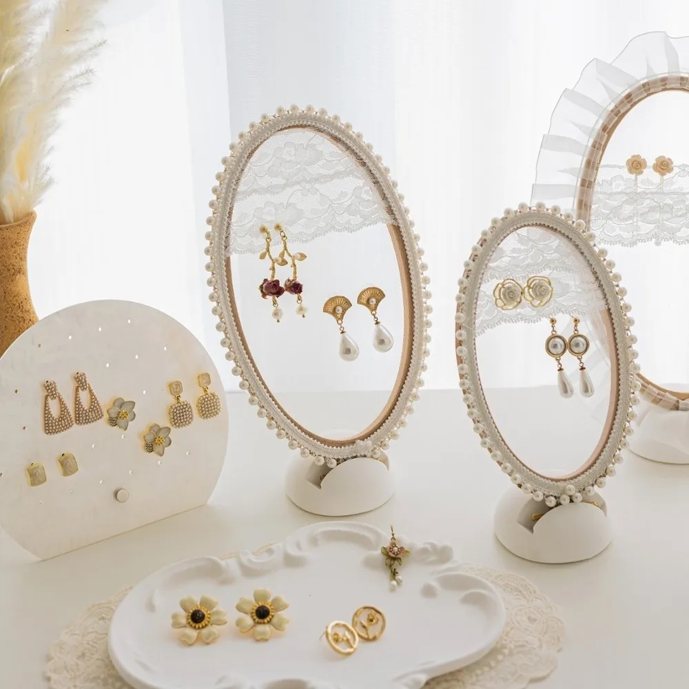Wooden Frame Embroidery Lace Earrings Stand Flower Pearl Ear Studs Holder Macrame Plaster Base Jewelry Display Rack
Wooden Frame Embroidery Lace Earrings Stand Flower Pearl Ear Studs Holder Macrame Plaster Base Jewelry Display Rack